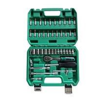 Dugókulcs és bitfej készlet racsnis hajtókarral – 46 részes szerszámkészlet DKK-RH46