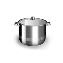 Perfect Home Rozsdamentes Acél Fazék (18 cm) – 3,5 Literes, Üvegfedővel 72260