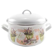 Perfect Home Levendula Zománcozott lábas 24 cm+fedő 13470