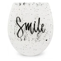 AquaSu WC-ülőke Smile felirattal, fehér ASU4