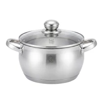 Swissgold rozsdamentes acél lábas üvegfedővel 18 cm, 2,8 l SG-19033