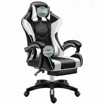 Likeregal 920 Prémium Gamer Szék Lábtartóval – Fehér/Fekete holm0846