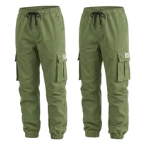 NATUST Unisex Cargo Nadrág – 100% Pamut Szabadidőnadrág (170–176 cm) holm20178