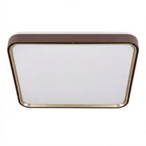 Modern Négyzetes LED Mennyezeti Lámpa - Kávébarna/Bronz Kerettel LEDL-01