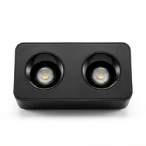 Modern Téglalap LED Mennyezeti Lámpa - 2-es Spot (Fekete) LEDS-05