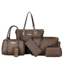 Elegáns 6 Darabos Női Táska Szett - Barna GU6273535-3