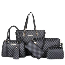 Elegáns 6 Darabos Női Táska Szett - Fekete GU6273535