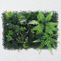 Műnövényfal lila virágos panel 60 x 40 cm BX2378584