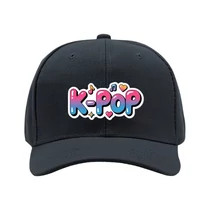 K-POP Stílusú Baseball Sapka Színátmenetes Felirattal – Fekete 62MGG50266-1