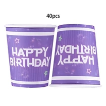 40 Darabos K-pop Témájú Születésnapi Papírpohár Szett TJ12141967-3