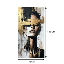 Modern Absztrakt Vászonkép Női Arccal (140 x 70 cm) PT9598845