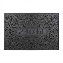 HİLAL Welcome Feliratos Gumi Lábtörlő Fekete Színben HL06