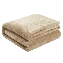 Merinos Szőrme Ágytakaró Karamell Bézs Színben MER08-220X240