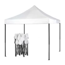 3 × 4,5 m összecsukható kerti pavilon – fehér HM-8005-F