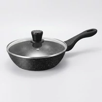 Bachmayer Home Granite Line mély serpenyő fedővel 28cm Fekete BM-7749-28