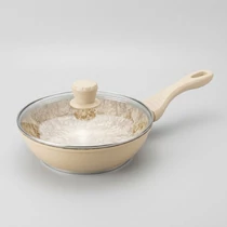 Bachmayer Home Granite Line mély serpenyő fedővel Fehér 28cm
 BM-7750-28