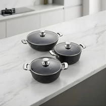 Villa Kitchen márvány bevonatos edénykészlet 3 részes TM-VS28-32-36