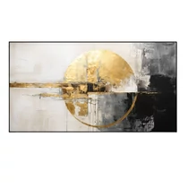 Modern absztrakt arany kör motívumos vászon falikép 80x120cm 56MW259848-2