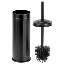 Szilikon WC-kefe tartóval Fekete 567069