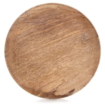 MANGO Természetes Kerek Fa Tálalótányér (25 cm) 153894
