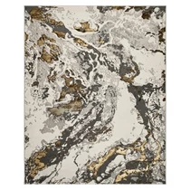 Sunset collection szőnyeg 120 x 170 cm - Fehér, szürke és arany B8441A-2-120170