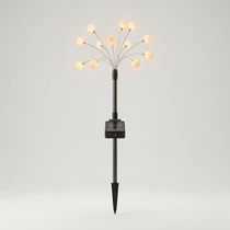 Napelemes kerti dekorációs lámpa szett 8 LED fényforrással LED-1212