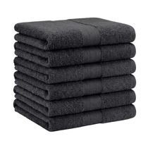 Extra puha törölköző szett 6 db 70x140 cm Fekete EPTSZ-03