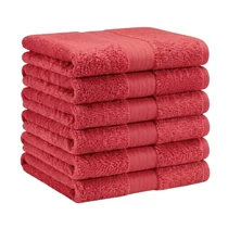 Extra puha törölköző szett 6 db 70x140 cm Piros EPTSZ-09