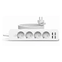 Jortan 2 méteres többfunkciós hálózati elosztó 4 aljzat + 2 USB + 2 USB-C KE24-404