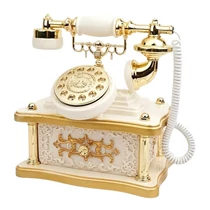 Vintage forgótelefon zenedoboz 8 dallammal arany fehér kivitelben FM5890649