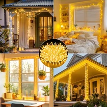 Kültéri hangulat LED fényfüzér 12M 100led melegfehér VM4342280