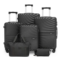 Joyway 6 részes keményfalú bőrönd szett - Fekete LV11708974-6