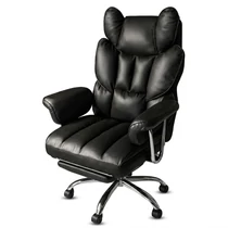 RELAX PRO irodai forgószék lábtartóval – Fekete műbőr KO50CZ