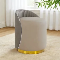 Elegáns kerek sminkszék szürke HQ4573313-SZ