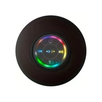 Mini LED fürdőszobai Bluetooth hangszóró tapadókoronggal - Fekete KT170645