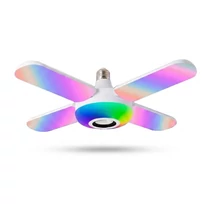 Összecsukható 4 ágú színváltós LED lámpa bluetooth hangszóróval