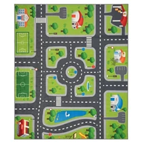 Gyerek szőnyeg parkos városi úthálózat mintával 120 x 180 cm GYSZ27