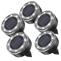 5 db-os Hidegfehér Napelemes Földbe Szúrható Lámpa Szett – 40 LED 6XMQW5K537-4