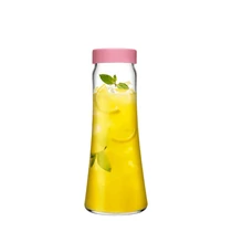 Pasabahce Házi Karaf és Üveg Kancsó Rózsaszín Műanyag Tetővel (1000 ml) 1007288