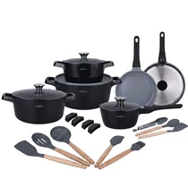 Die Cast Aluminum 17 részes edénykészlet fekete SH-ZL3017B
