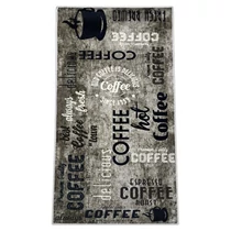 Kávé mintás és feliratos konyhai szőnyeg 60 x 180 cm KSZ-22