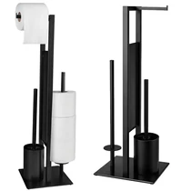 Elegánd fekete WC-papírtartó 27695