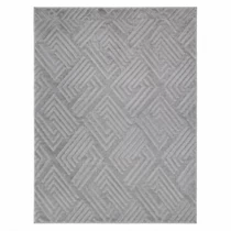 Modern világosszürke geometrikus szőnyeg 66x110 cm DELUX-7-66X110