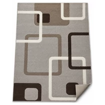 Szürke-barna geometrikus mintás modern szőnyeg 200 x 290 cm BPC-18