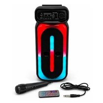 Hordozható Bluetooth hangfal RGB LED világítással, mikrofonnal és távirányítóval ZQS-4272M