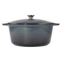 Perfect Home Zománcozott Öntöttvas lábas 34 cm, 10 literes Acélkék 28360