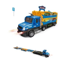 2in1 autószállító kamion kilövőpályával 140cm 049481