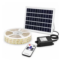 Napelemes kültéri LED fénycsík távirányítóval 10M T2-10M