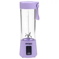 Kraft&Dele akkumulátoros turmixgép – 400 ml, USB-C töltéssel, 2 × 3000 mAh, lila KD4175