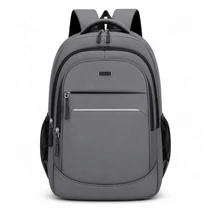 Többrekeszes laptop- és iskolai hátizsák szürke színben 65116-3